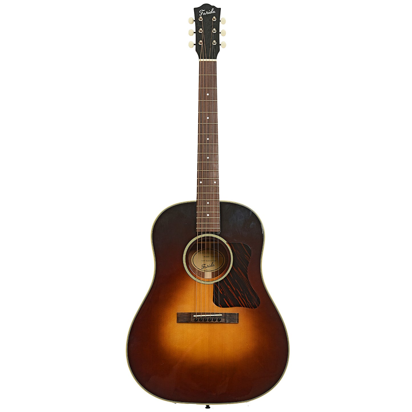 Full front of Farida Holiday Pack, All Solid Dreadnought Acoustic Guitar