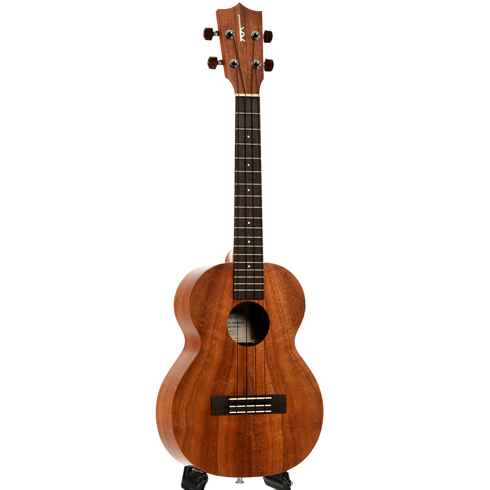 Full front and side of Kamaka HF-3 Tenor Ukulele