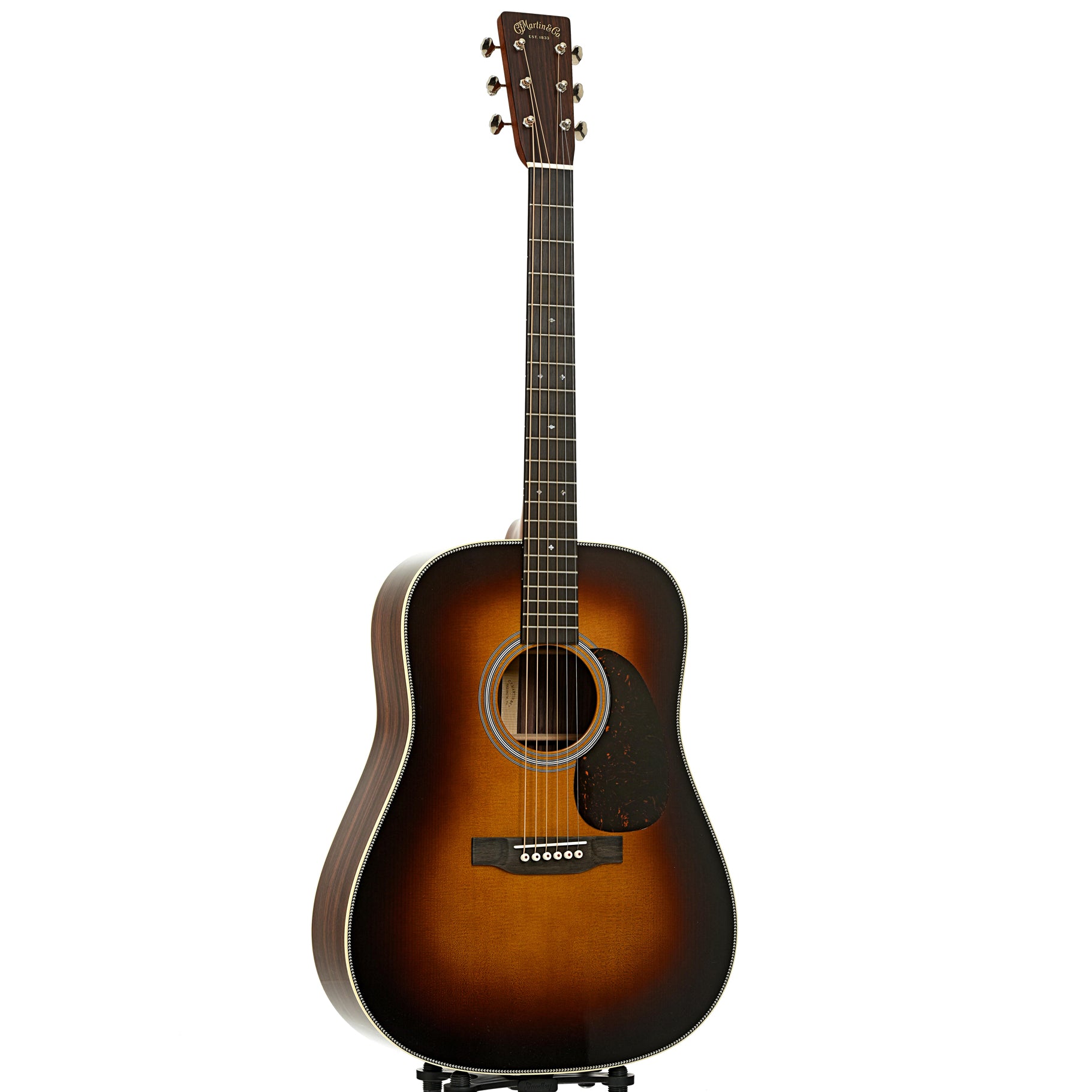 martin tobacco sunburst DJR10 Spruce Top Dreadnought Junior while the Martin E Martin HD-28 Sunburst Acoustic Guitar