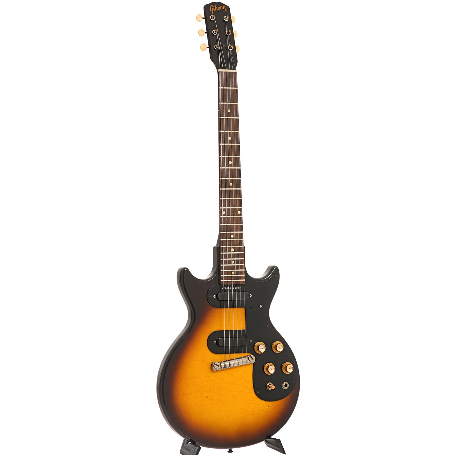 Full front and side of Gibson Melody Maker D