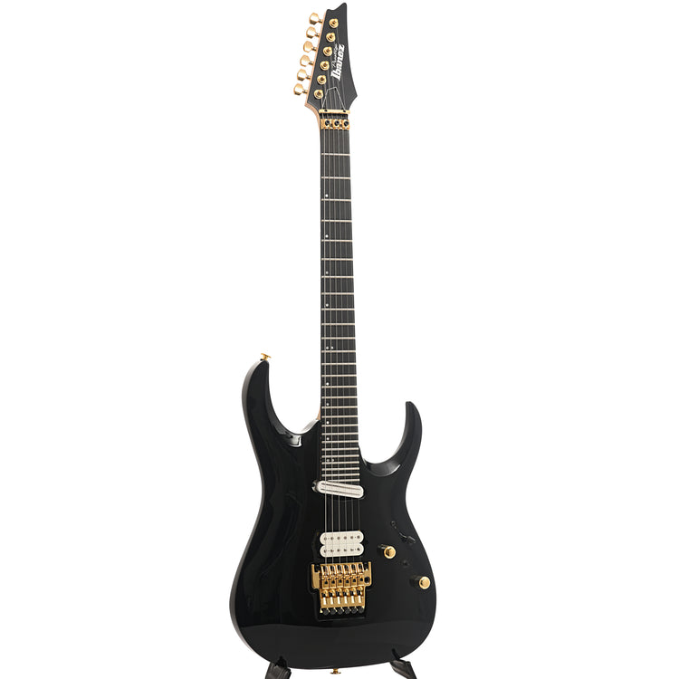 Full front and side of Ibanez Axe Design Lab Prestige Series RGA622XH Electric Guitar, Black