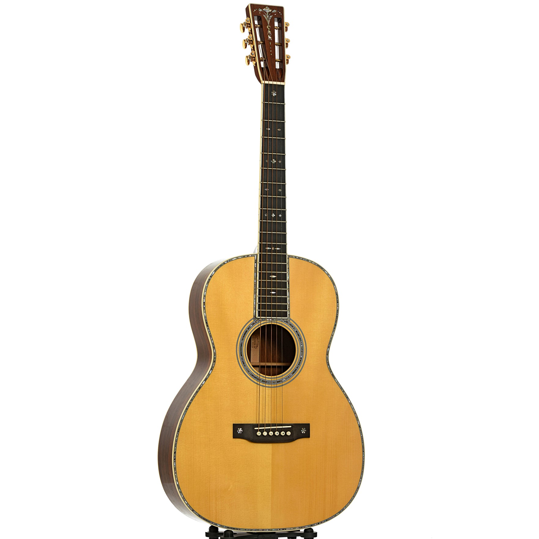 Full front and side of Martin 000-42 Custom Shop 12-Fret Madagascar Acoustic Guitar 