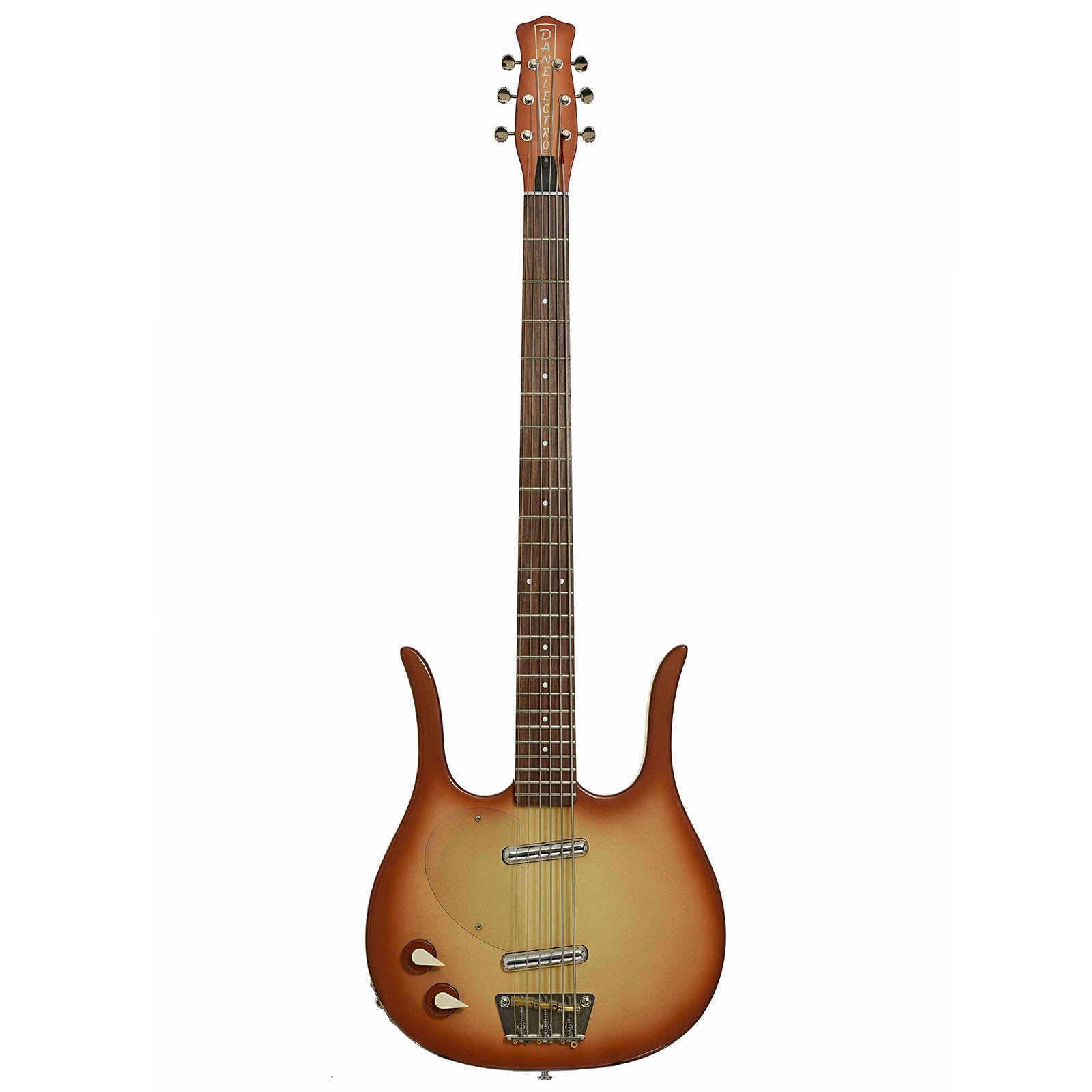 Full front of Danelectro Longhorn 6-String Electric Bass LH