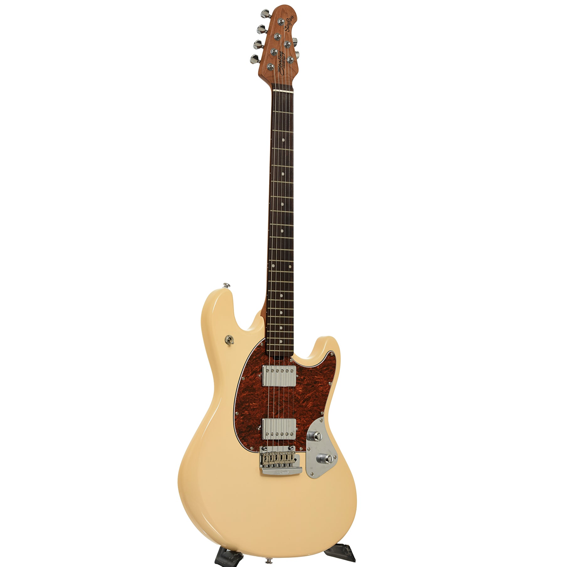 Full front and side of Sterling by Music Man Stingray SR50 Electric Guitar 