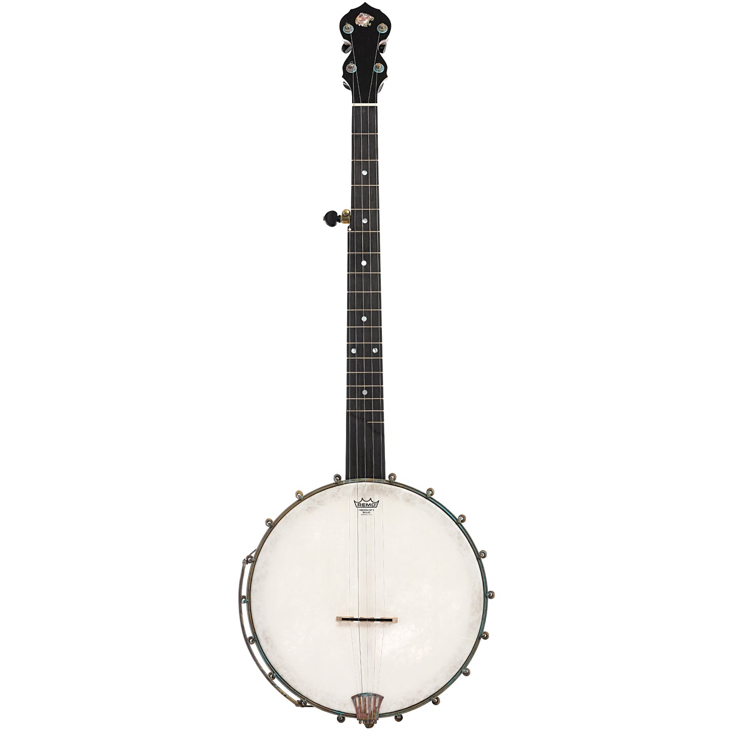 Full front of Bloom Old Brass Special Openback Banjo