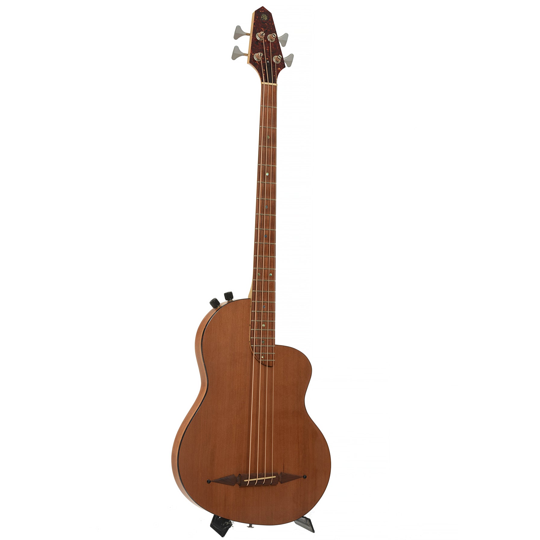 Full front and side of Rick Turner RB-4 Acoustic-Electric Bass