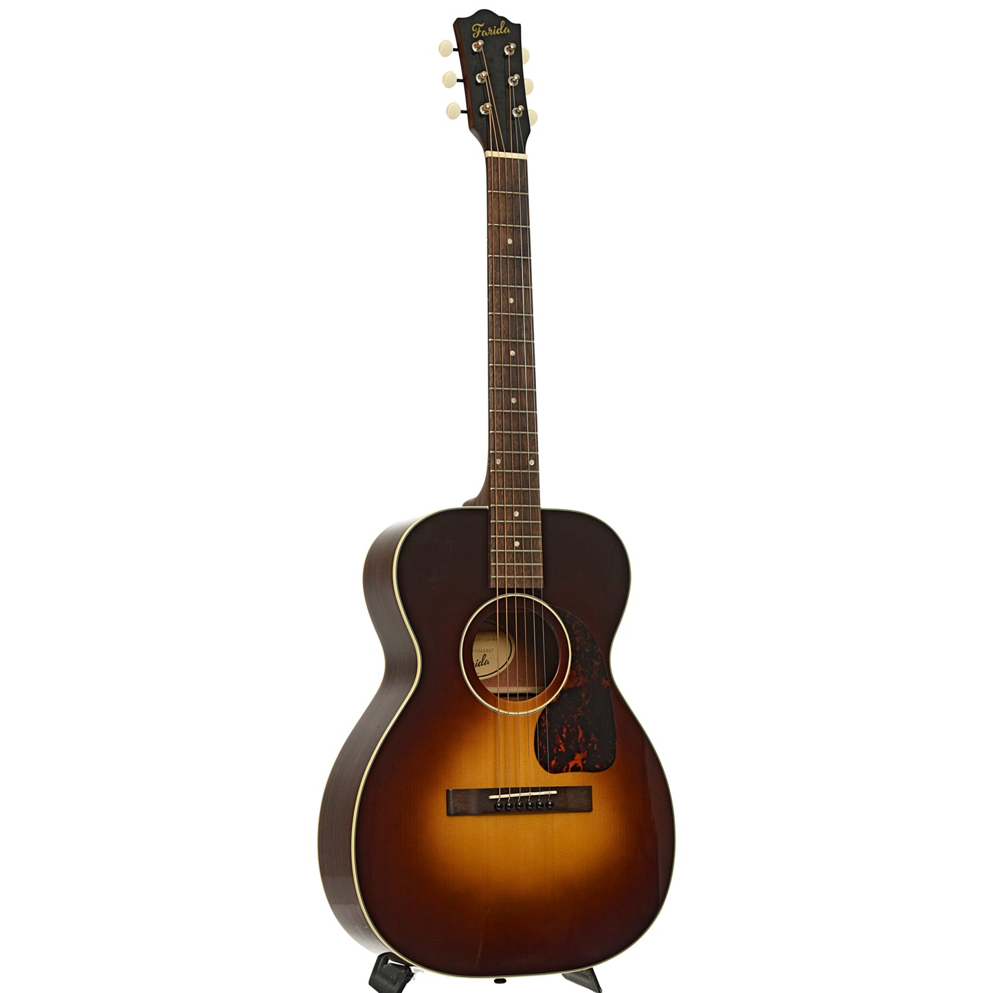 Full front and side of Farida OT-12 VBS Acoustic Guitar