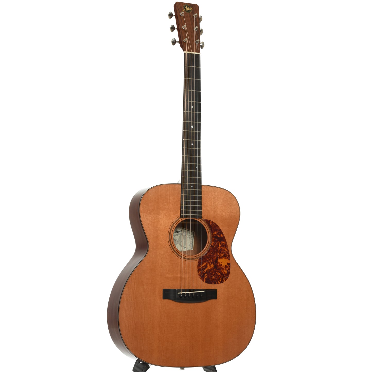 Full front and side of Atkin E-00014 Acoustic Guitar 
