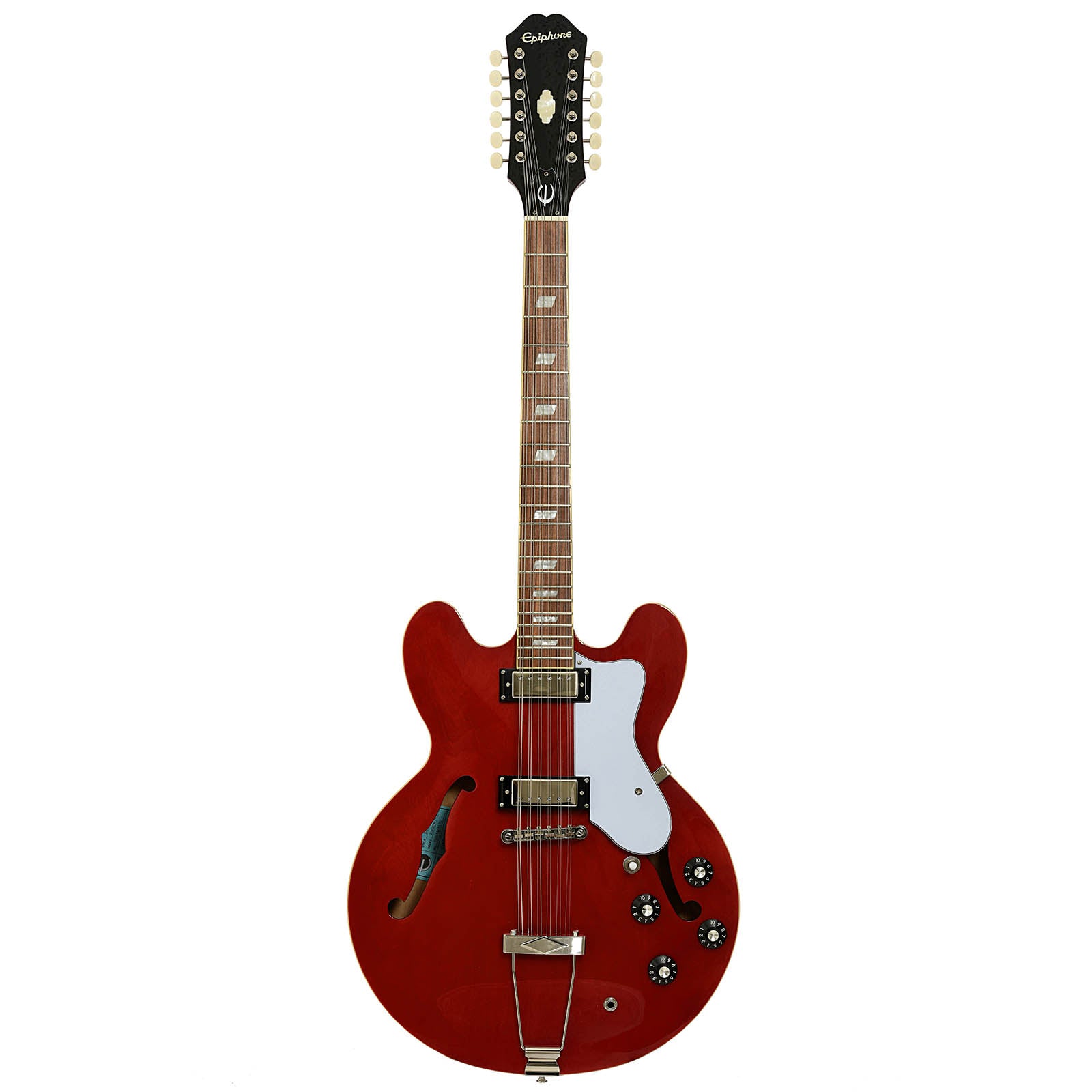 Full front of Epiphone E360-12  Riviera-12 Hollowbody Electric Guitar