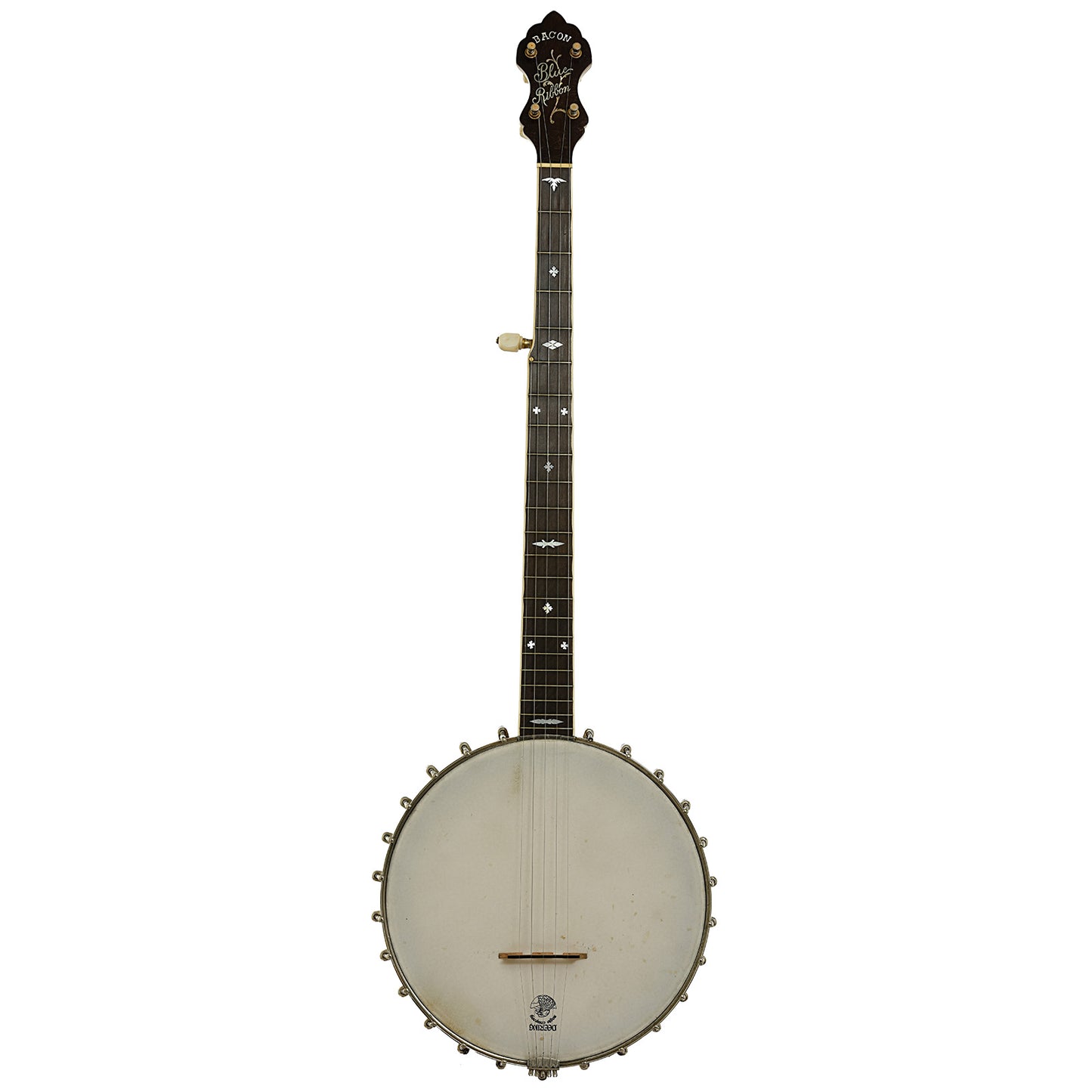Full front of Bacon Blue Ribbon A1 Special Open Back Banjo 