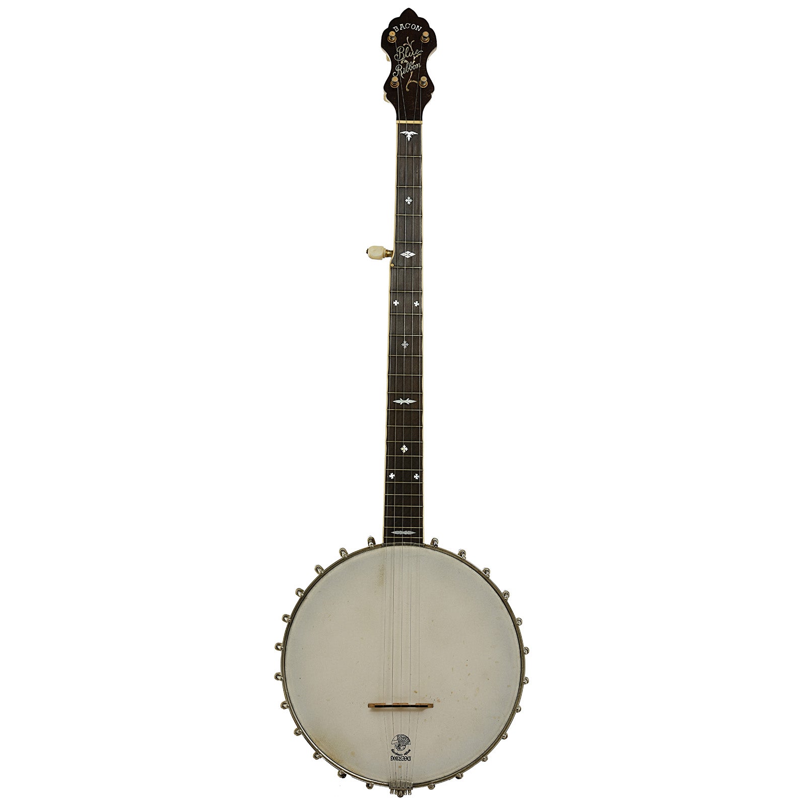 Full front of Bacon Blue Ribbon A1 Special Open Back Banjo 