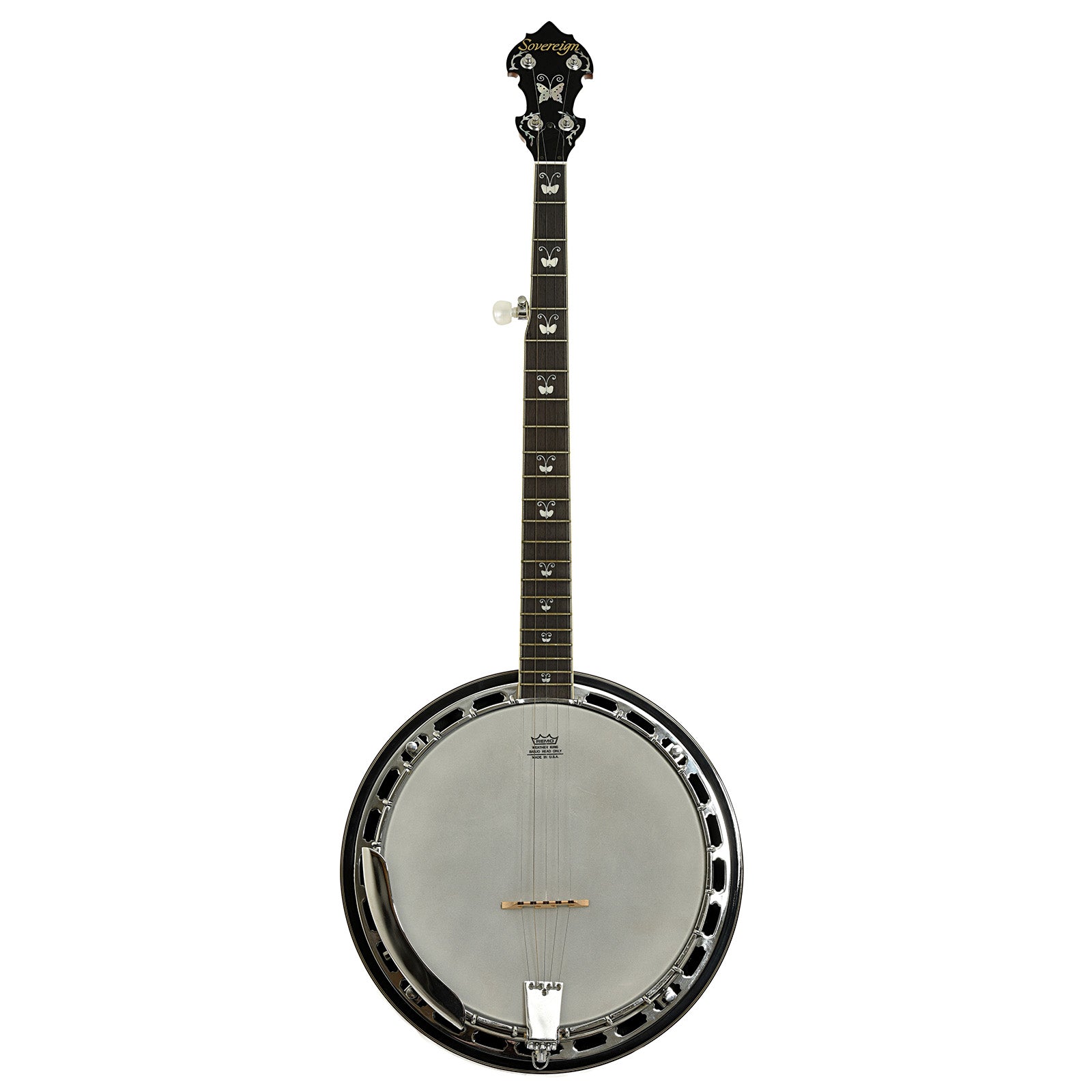 Full front of Sovereign Butterfly H495C Resonator Banjo  