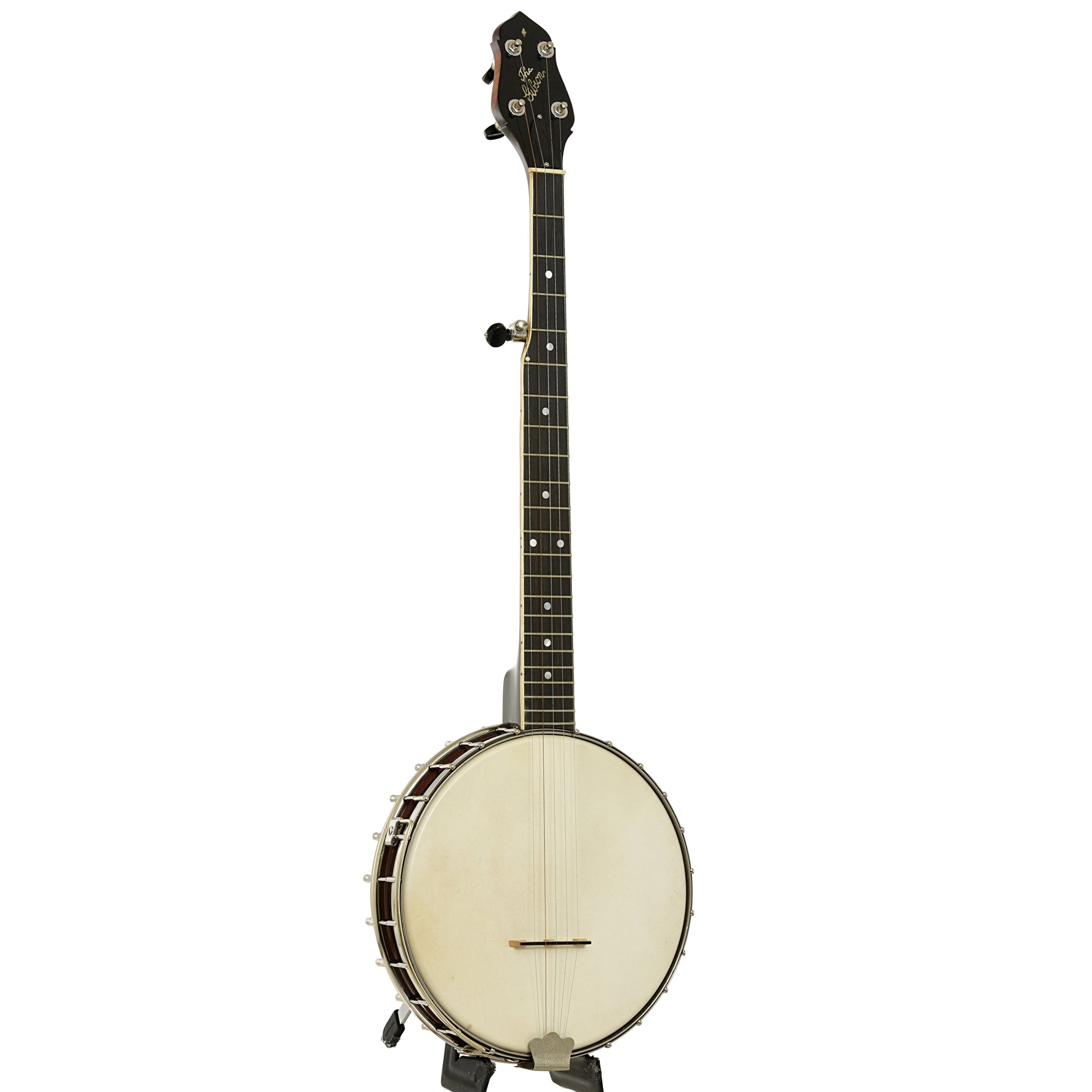 Full front and side of Gibson TB-1 Trapdoor Conversion Banjo