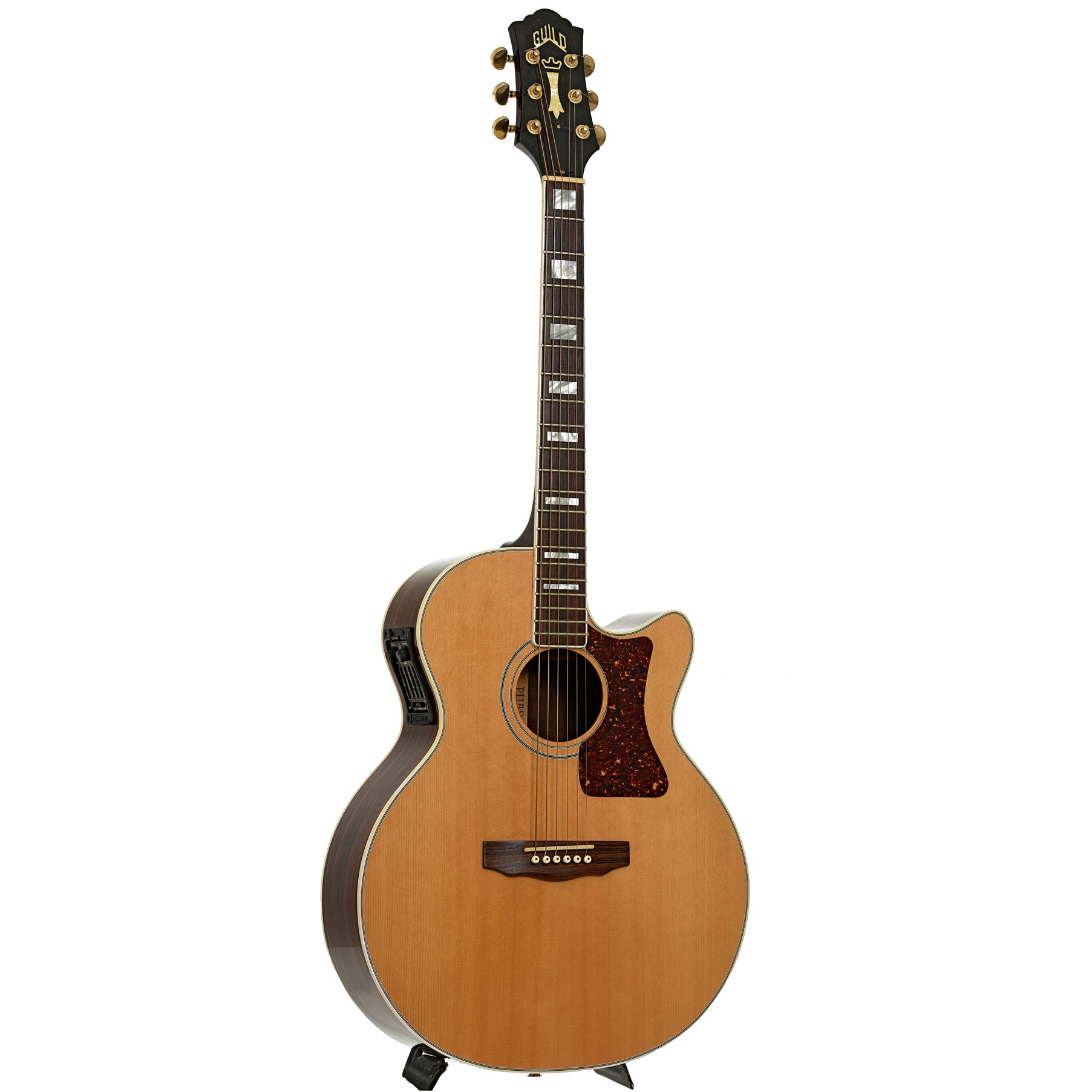 Full front and side of Guild F47RCE Acoustic-Electric Guitar