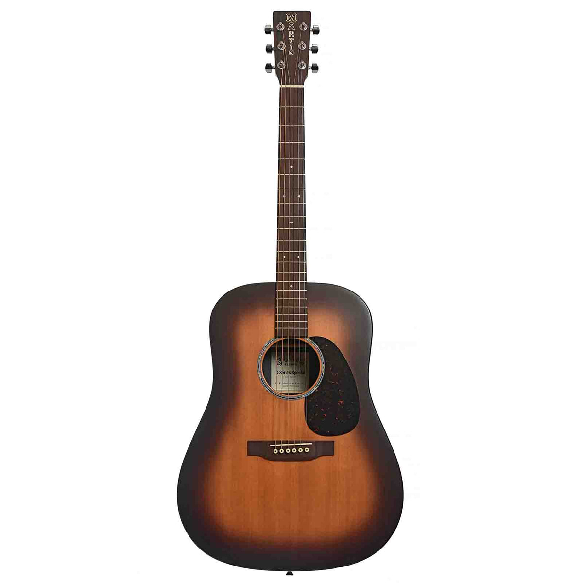 Full Front of Martin D-X2E Brazilian Burst Special Acoustic Guitar & Gigbag