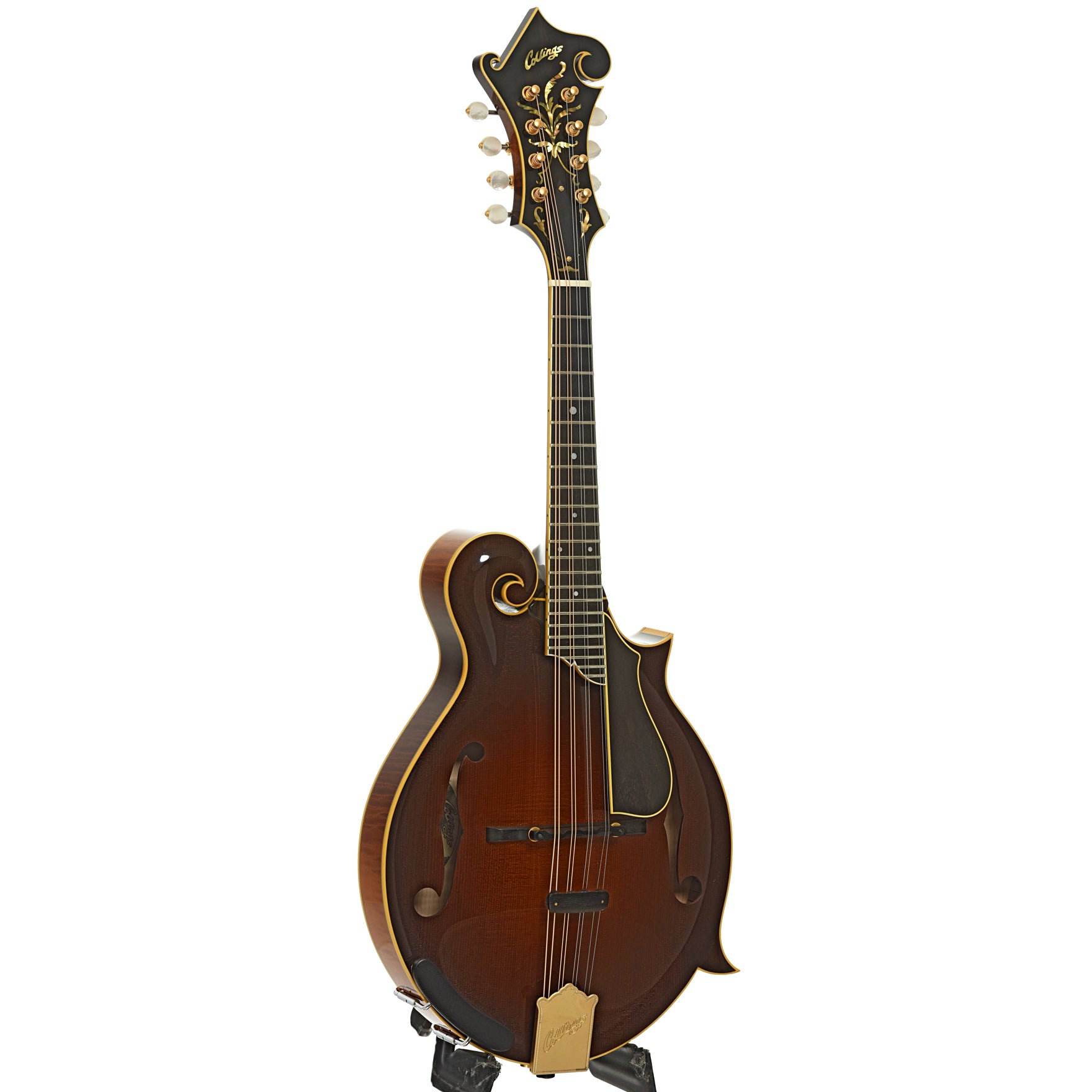 Full front and side of Collings MF-5 Varnish Mandolin 