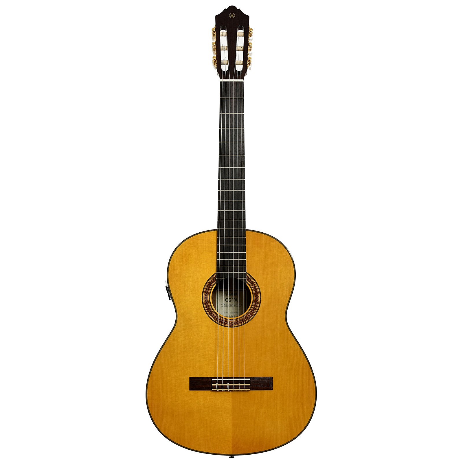 Full front of Yamaha CG-TA TransAcoustic Classical Guitar