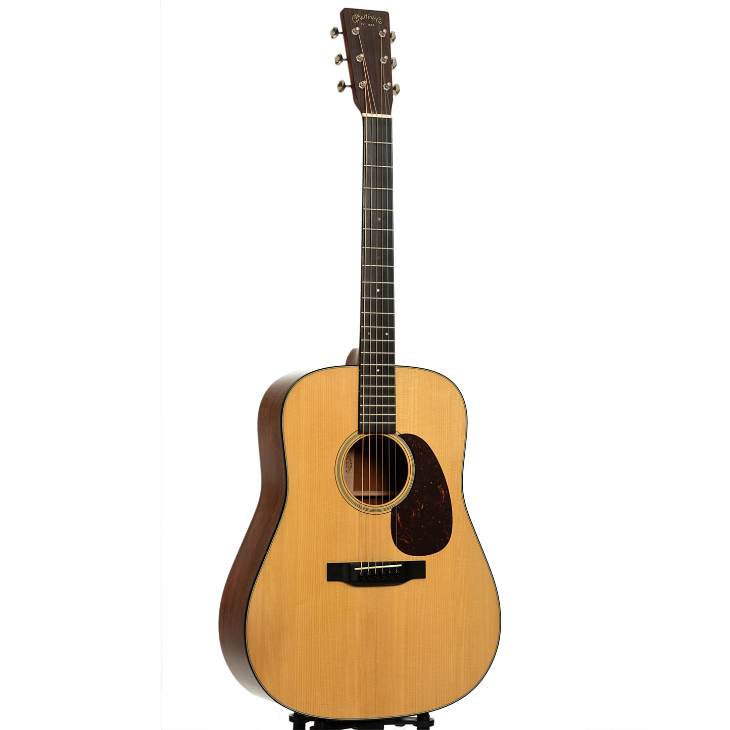 Full front and side of Martin Custom D-18 Acoustic Guitar 