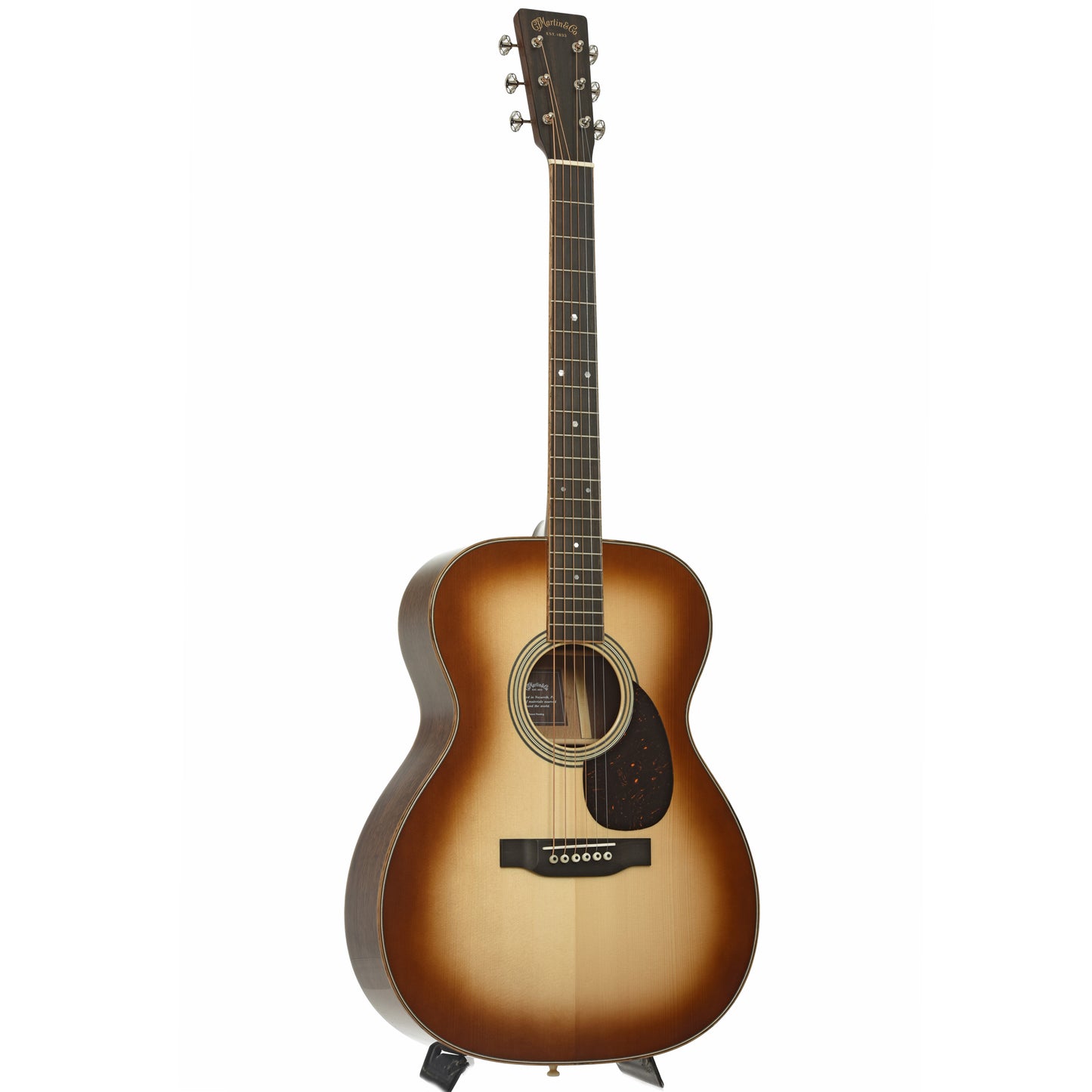 Full front and side of Martin OM-35 Inception Acoustic Guitar