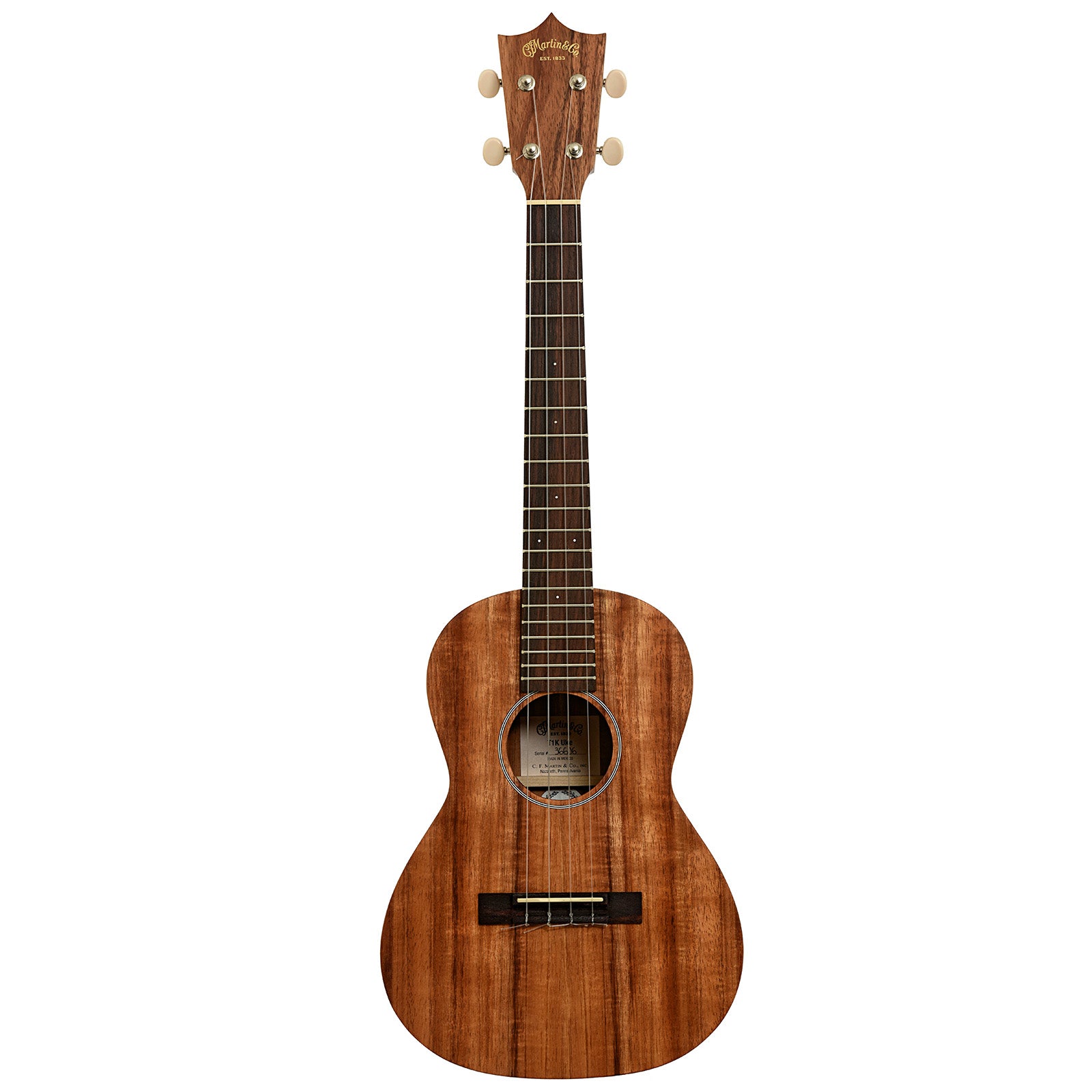Full front of Martin T-1K Tenor Ukulele 