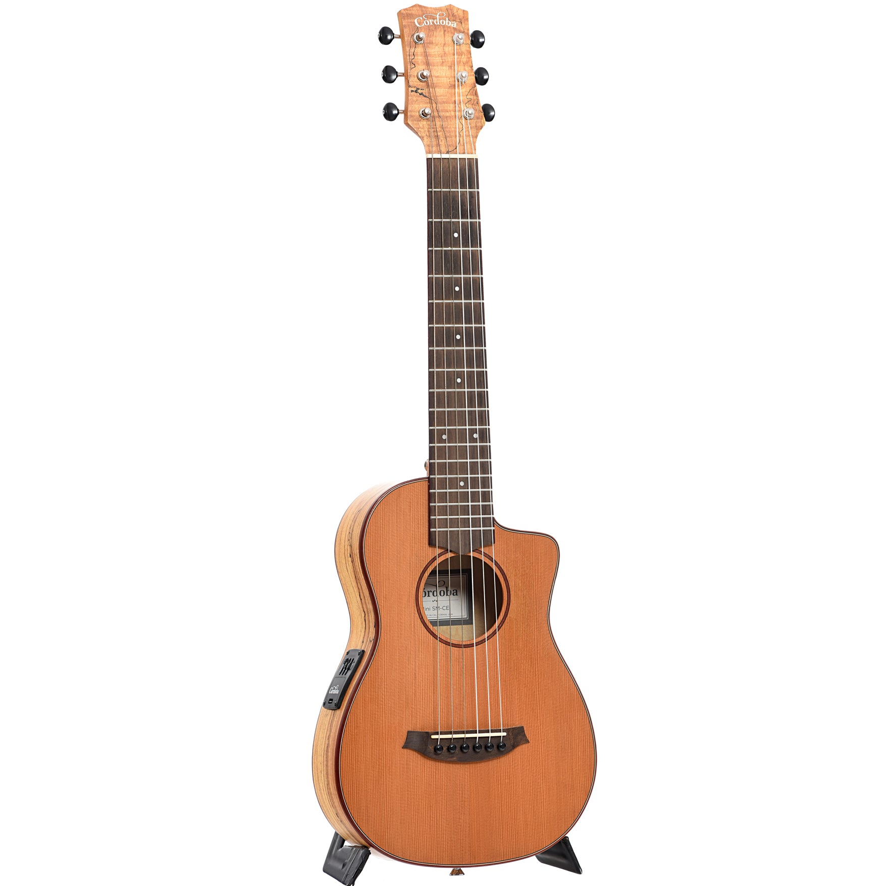 Full front and side of Cordoba Mini SM-CE Nylon String Acoustic Guitar (2016)