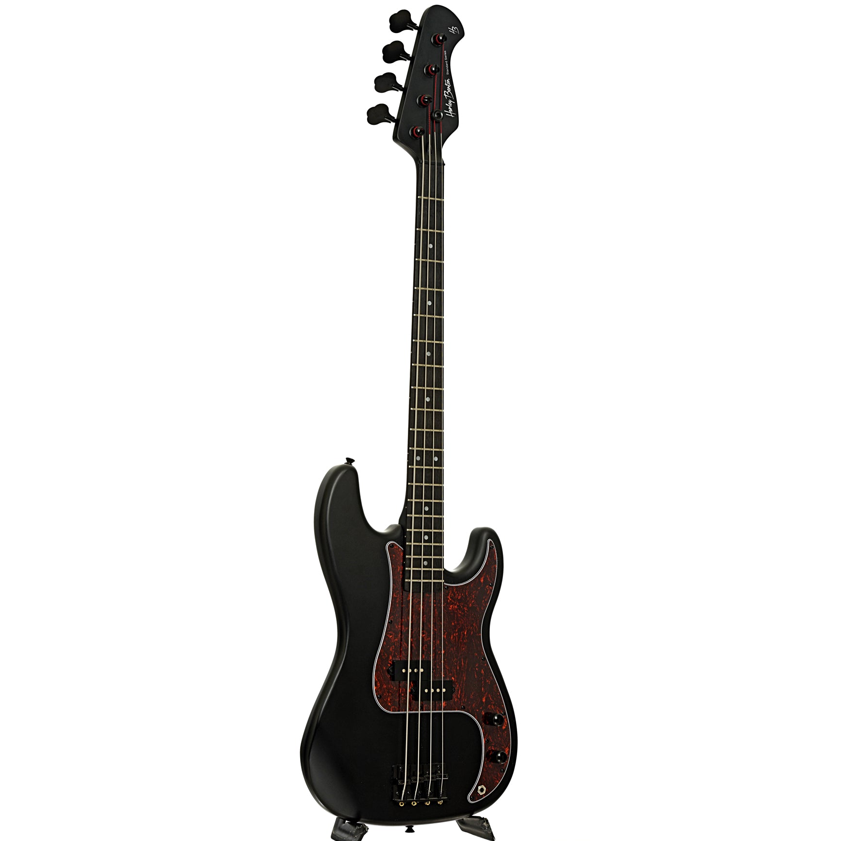 Full front and side of Harley Benton PB-20 SBK Electric Bass 
