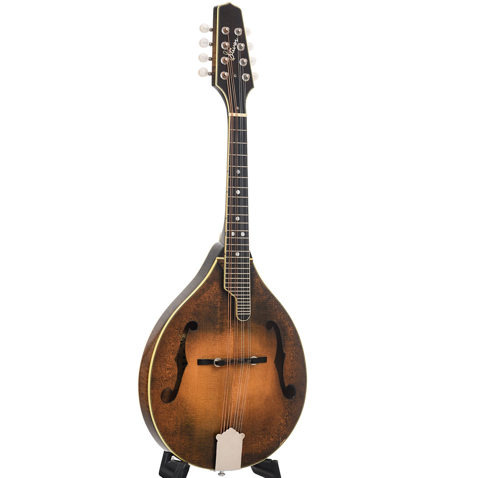 Full front and side of Stiver A Mandolin