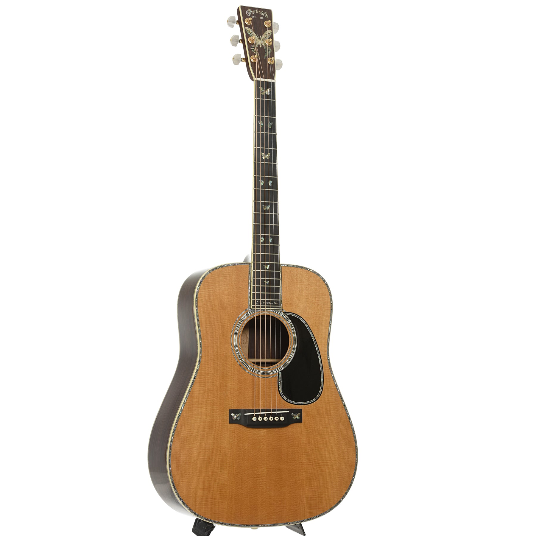 Full front and side of Martin Custom Dreadnought Acoustic Guitar 