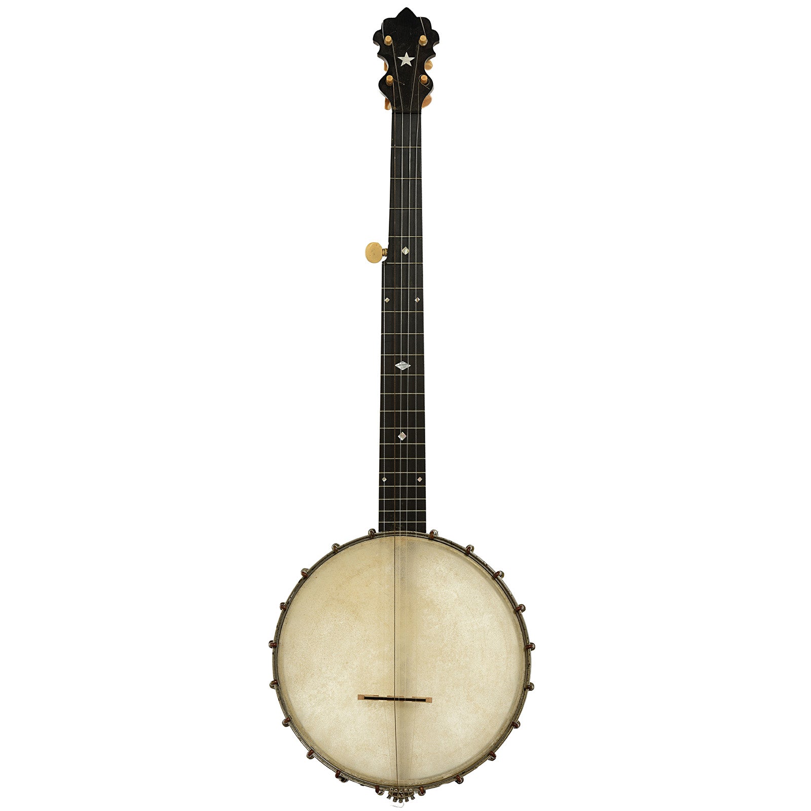 Full front of S.S. Stewart American Princess Openback Banjo