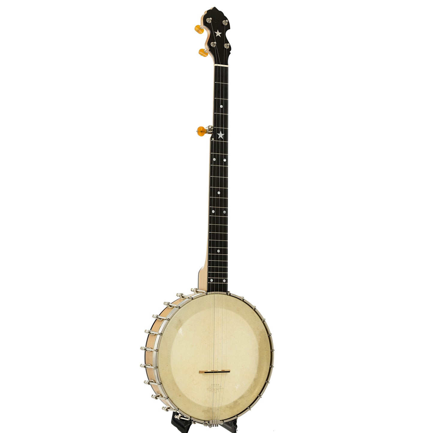 Full front and side of Bart Reiter Regent Custom Openback Banjo 