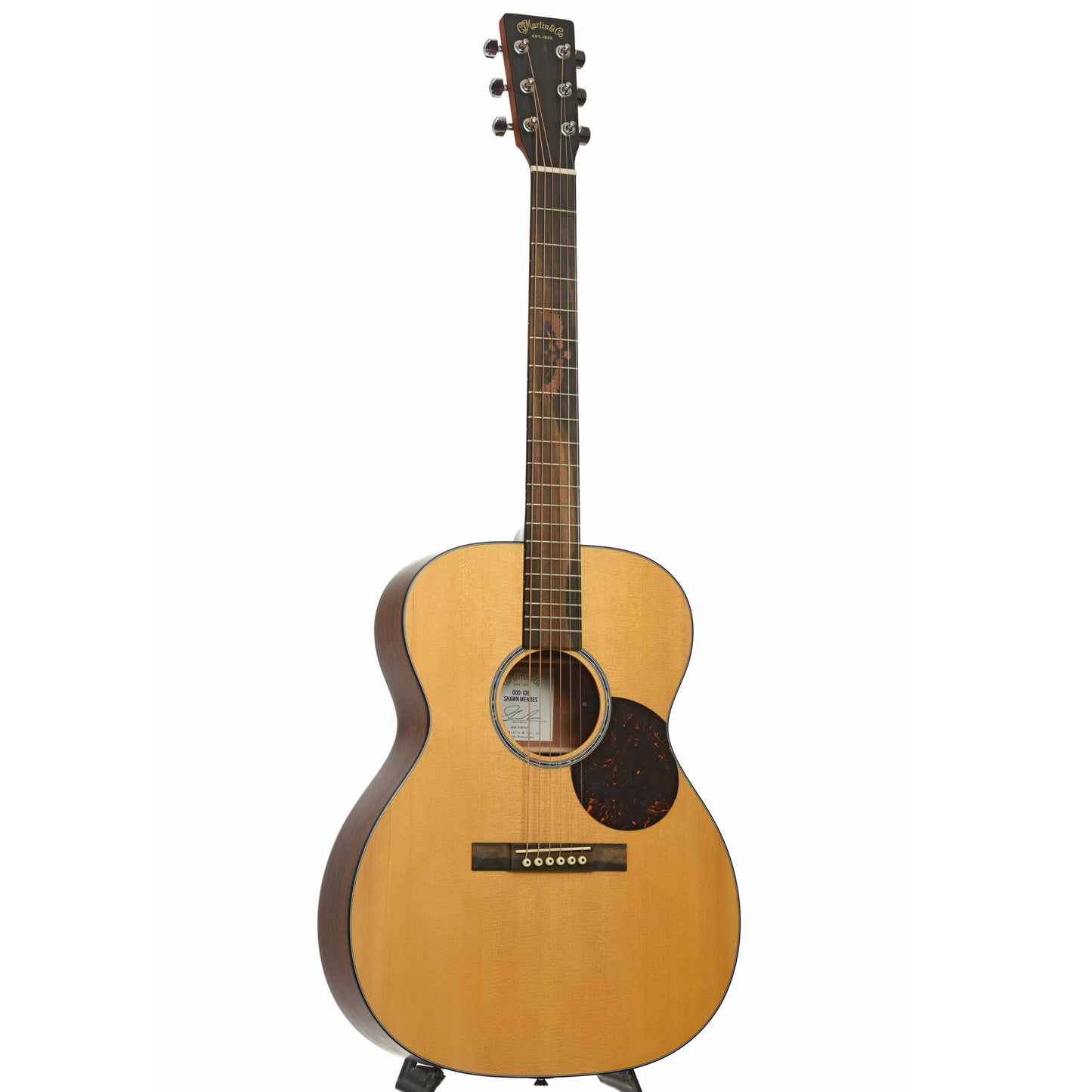 Full front and side of Martin 000-10E Shawn Mendes Guitar