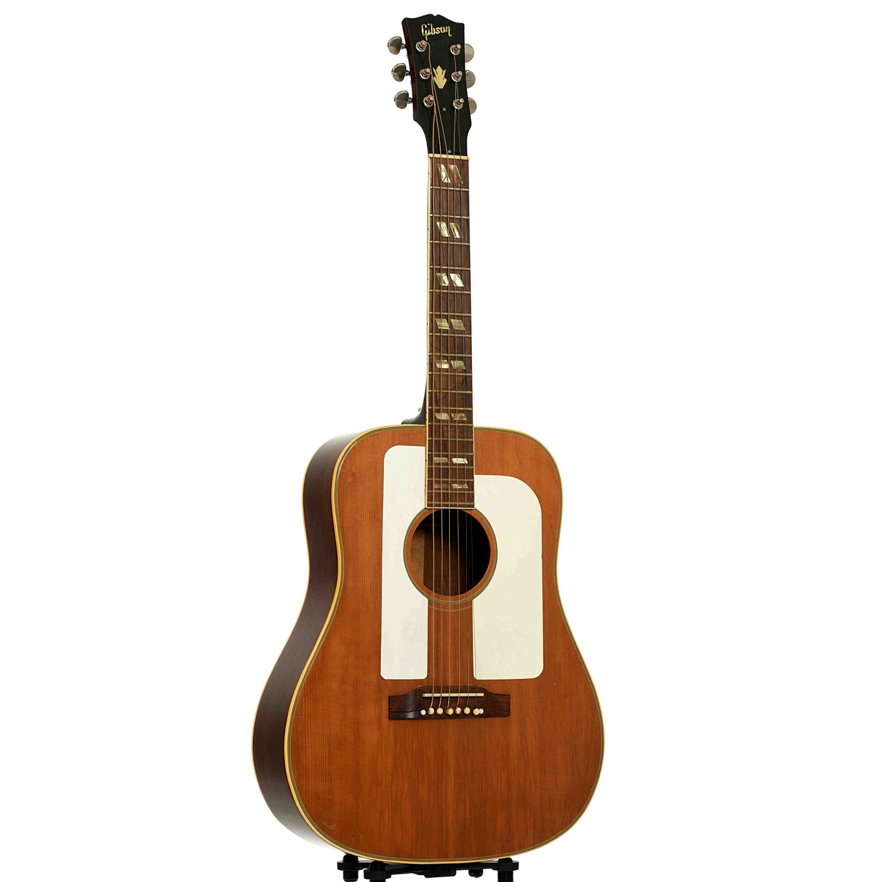 Full front and side of Gibson FJN Folk Singer Jumbo Acoustic Guitar