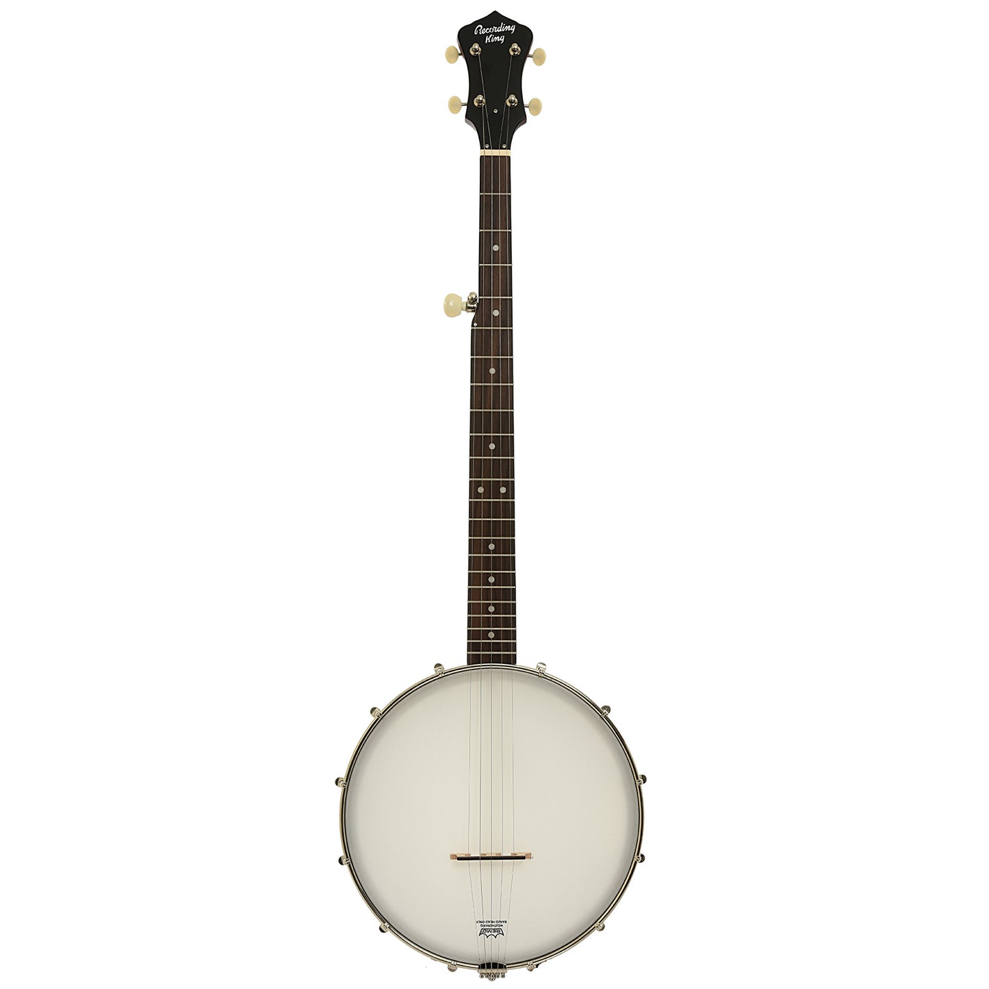 Full front of Recording King RKO-3S Open Back Banjo