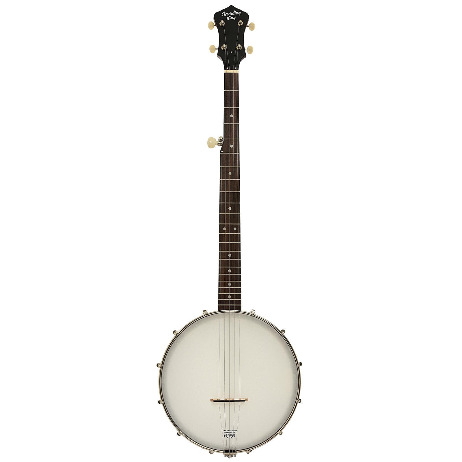 Full front of Recording King RKO-3S Open Back Banjo