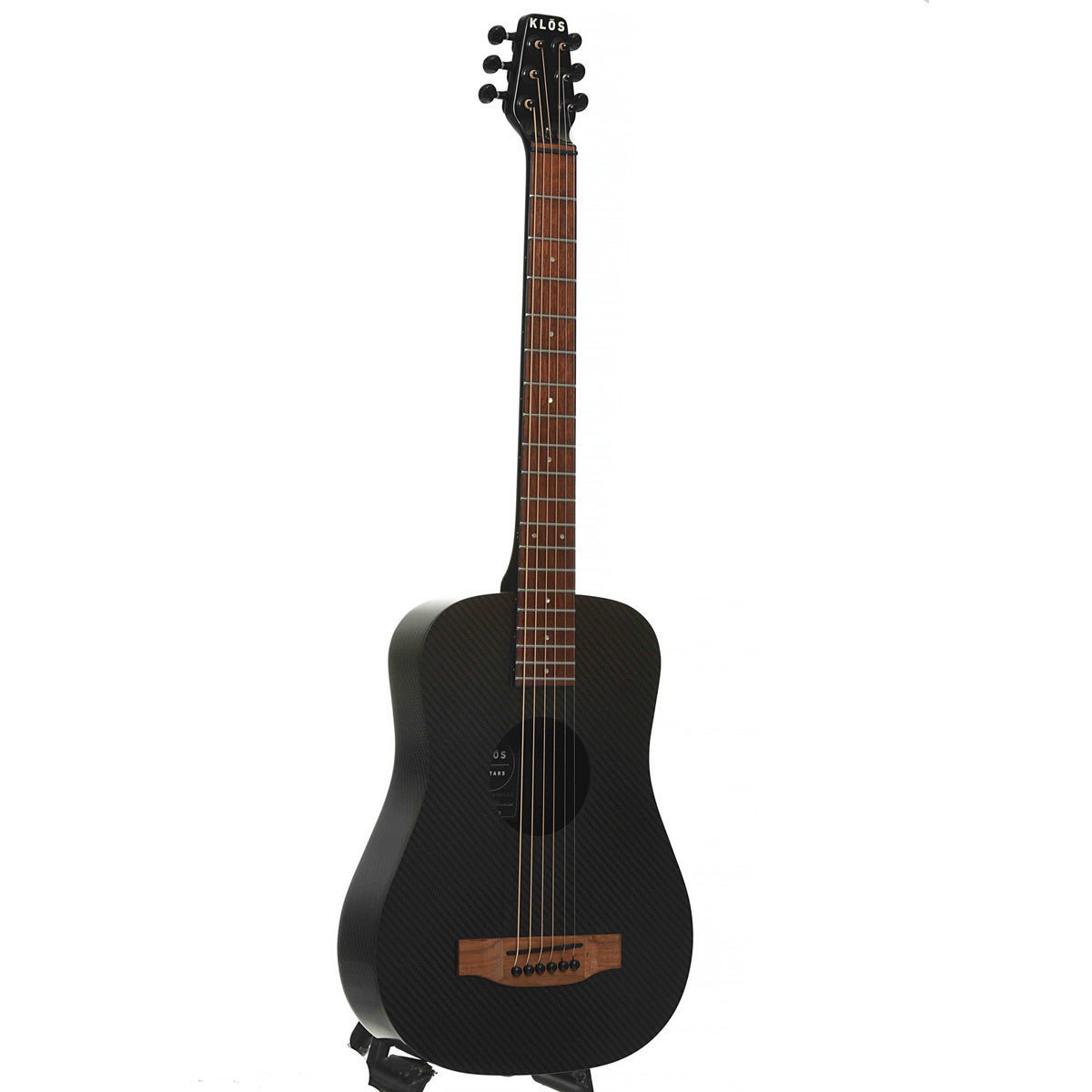 Full Front & Side of Klos Travel Acoustic-Electric Guitar