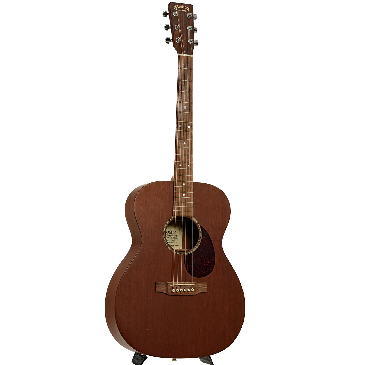 Full front and side of Martin OM-15 Acoustic Guitar 