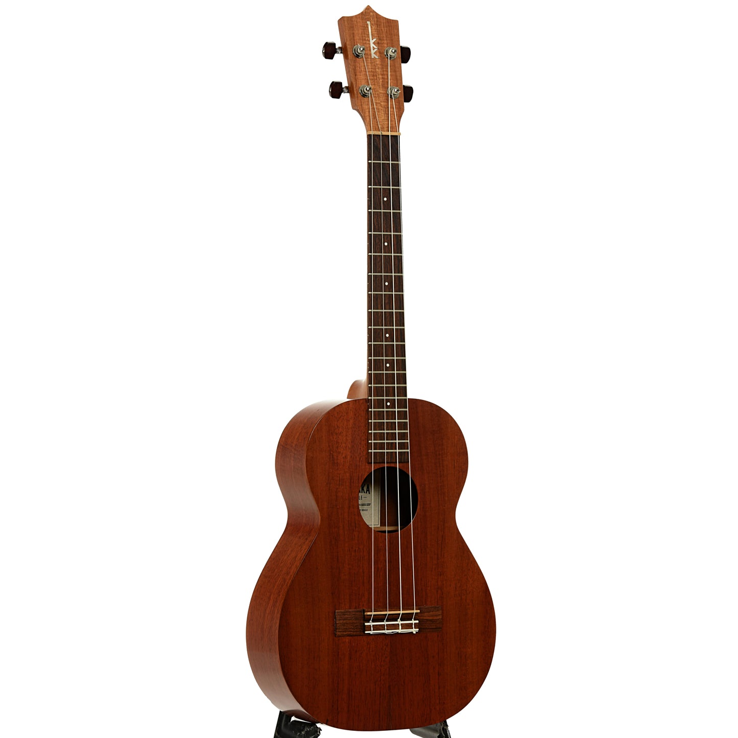 Full front and side of Kamaka HF-4 Baritone Ukulele