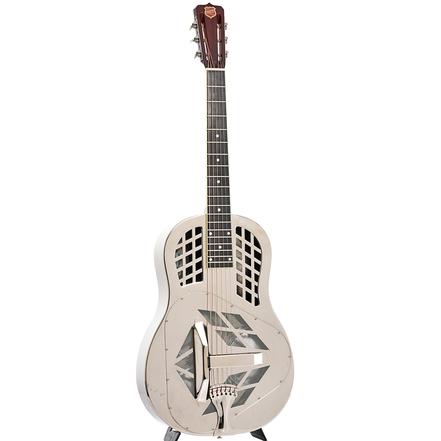 Full front and side of National German Silver Style 1 Tricone Resonator Guitar (2013)