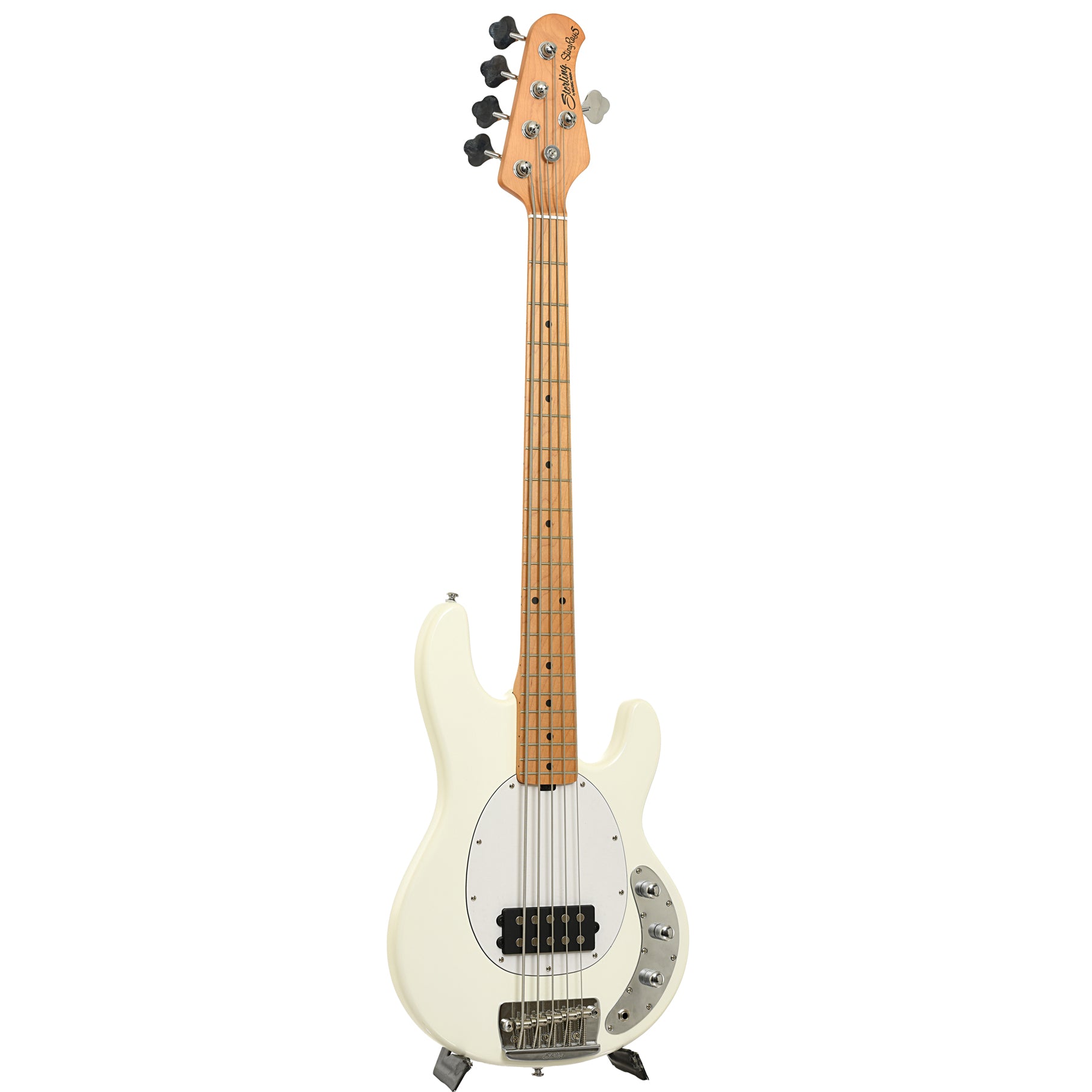 Full front and side of Sterling by Music Man 5-String Electric Bass