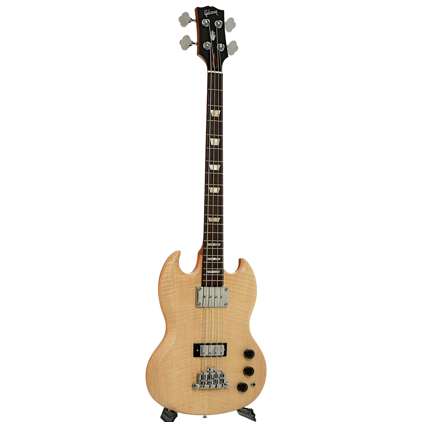 Full front and side of Gibson SG Supreme Electric Bass 