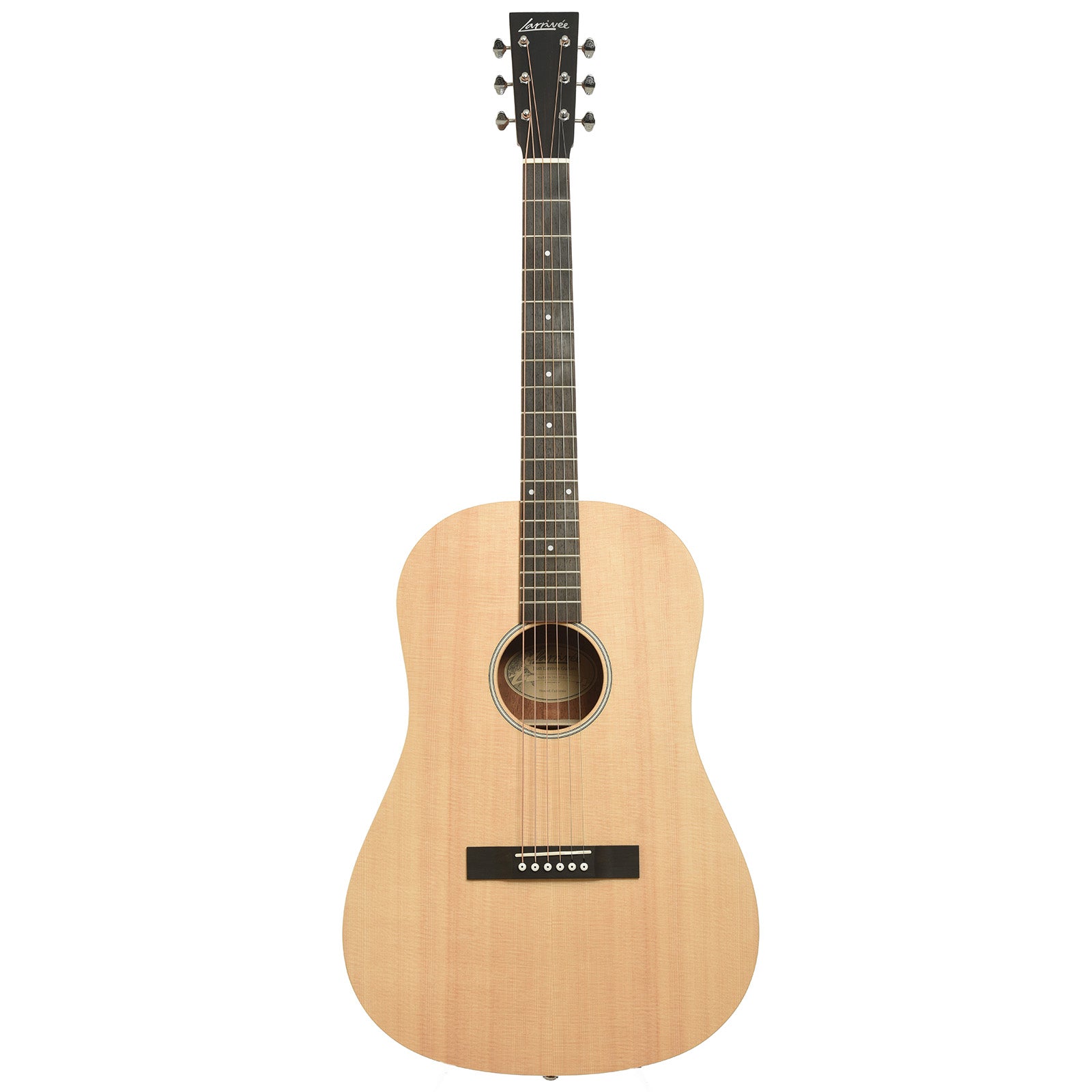 Full front of Larrivee Simple 6 D Dreadnought Acoustic Guitar