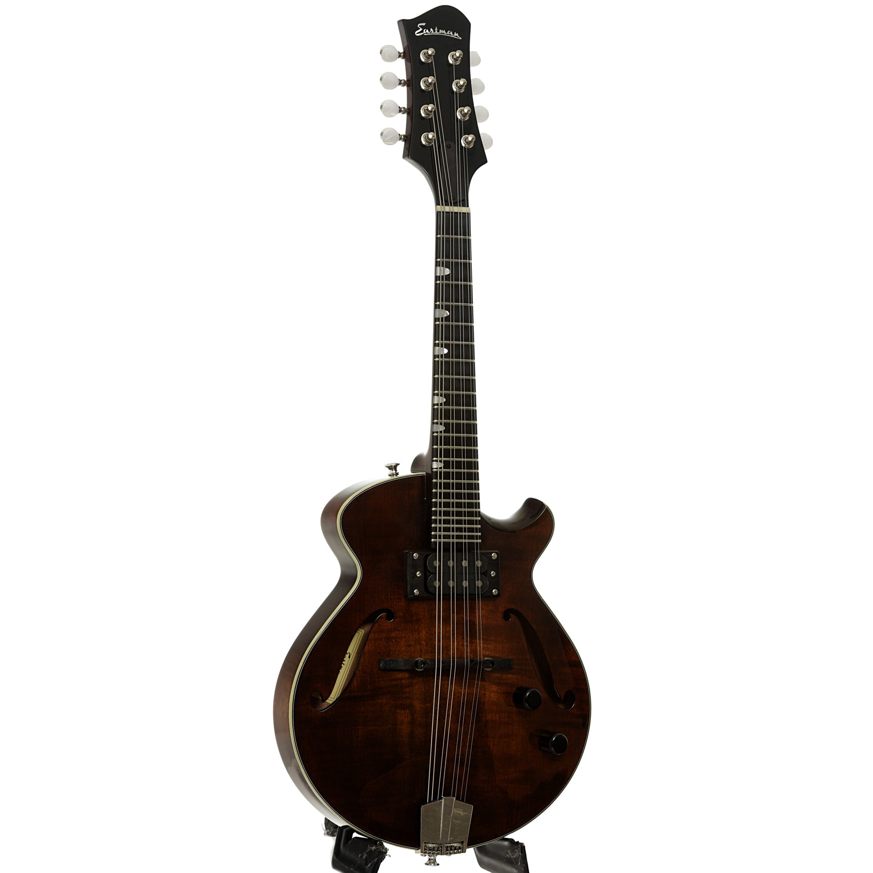 Full front and side of Eastman ER-M El Rey Electric Mandolin