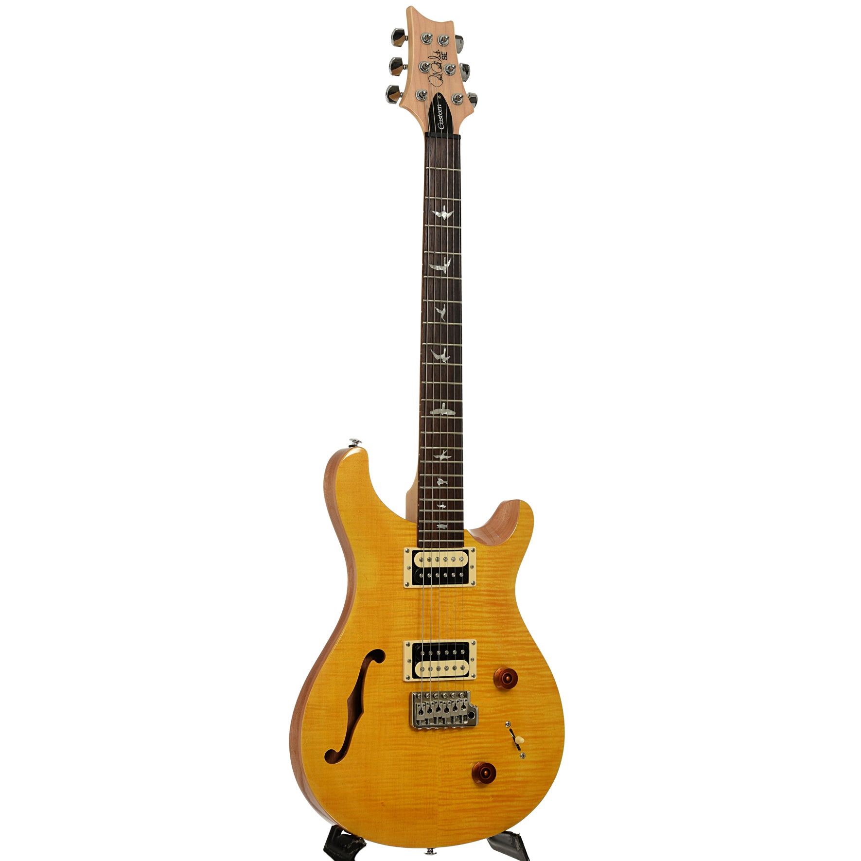 Full front and side of PRS  SE Custom 22 Semi-Hollow Electric Guitar (2022)