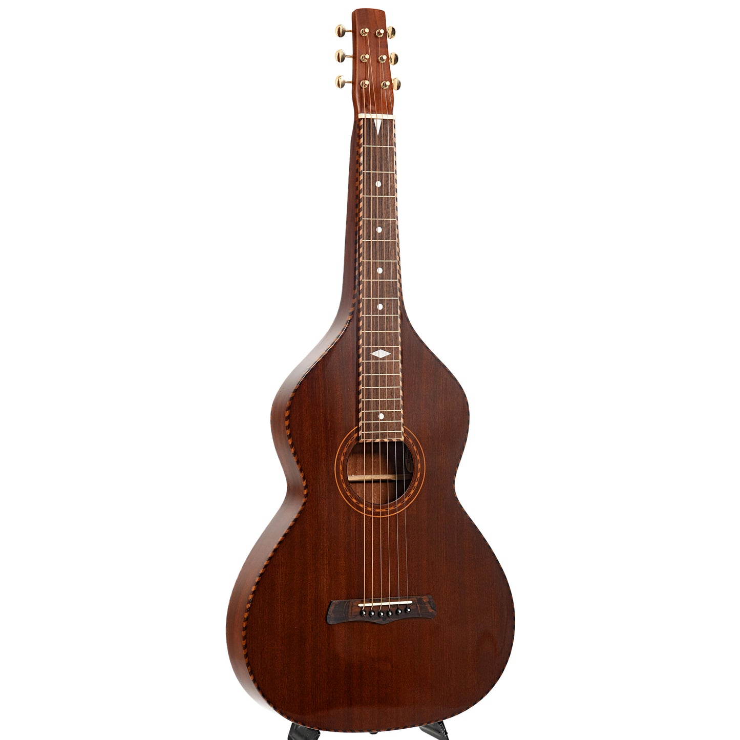 Full front and side of Gold Tone SM Weissenborn Plus & Case, Shopworn