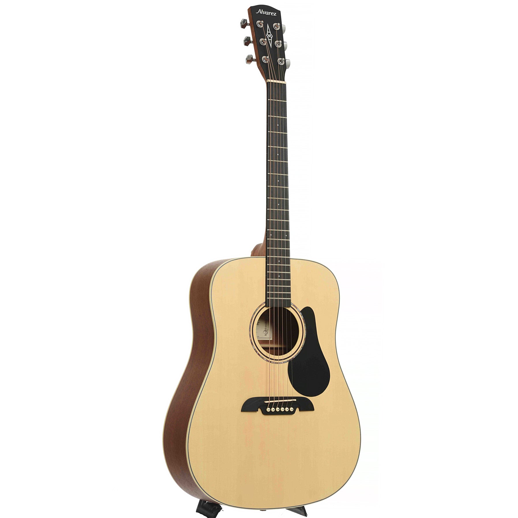Full Front and Side of Alvarez RDS26S-AGP Dreadnought Acoustic Starter Pack