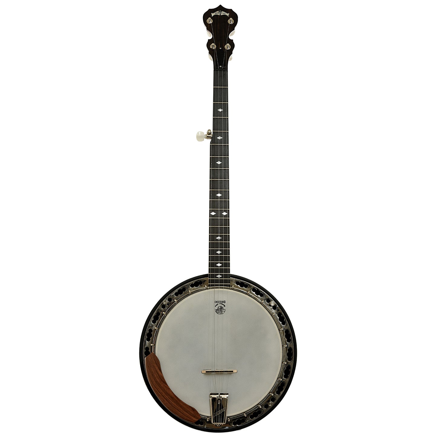 Full front of Deering Deluxe Resonator Banjo