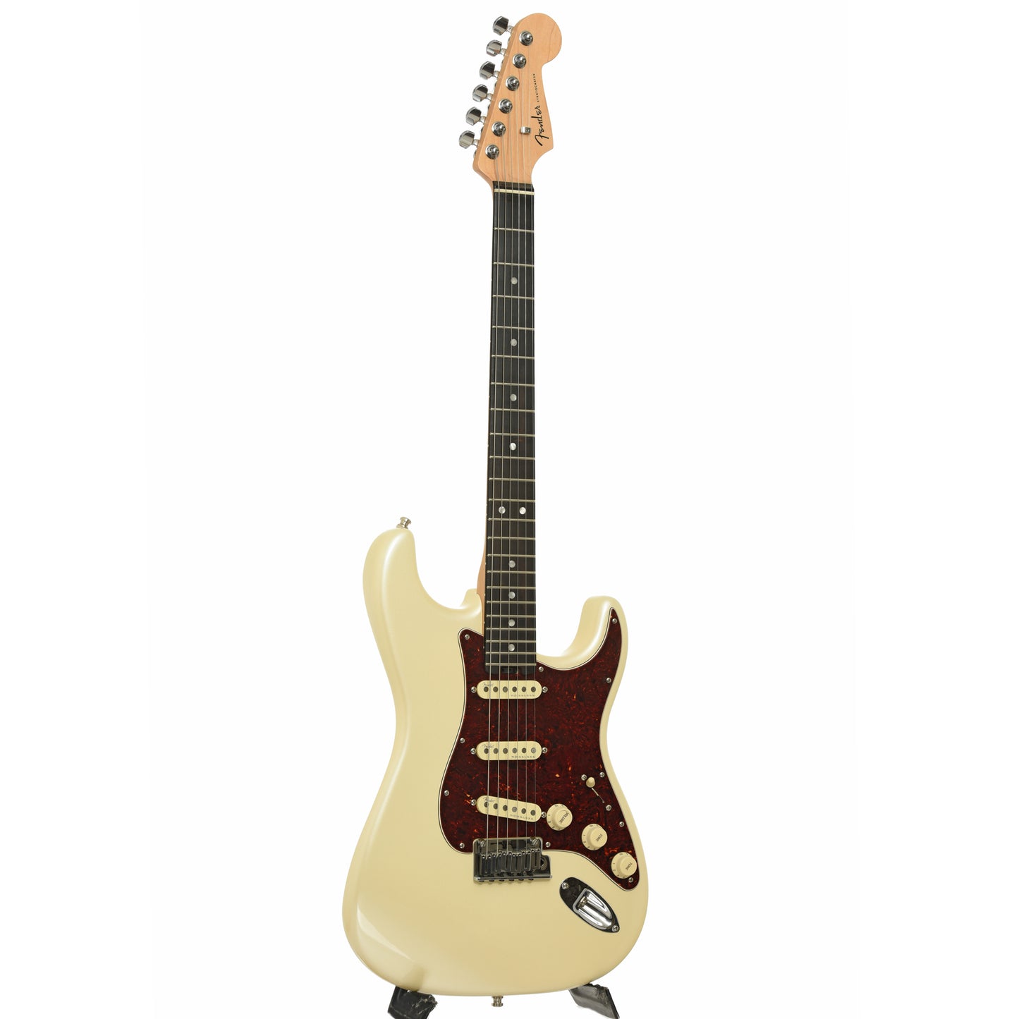 Full front and side of Fender American Elite Stratocaster Electric Guitar