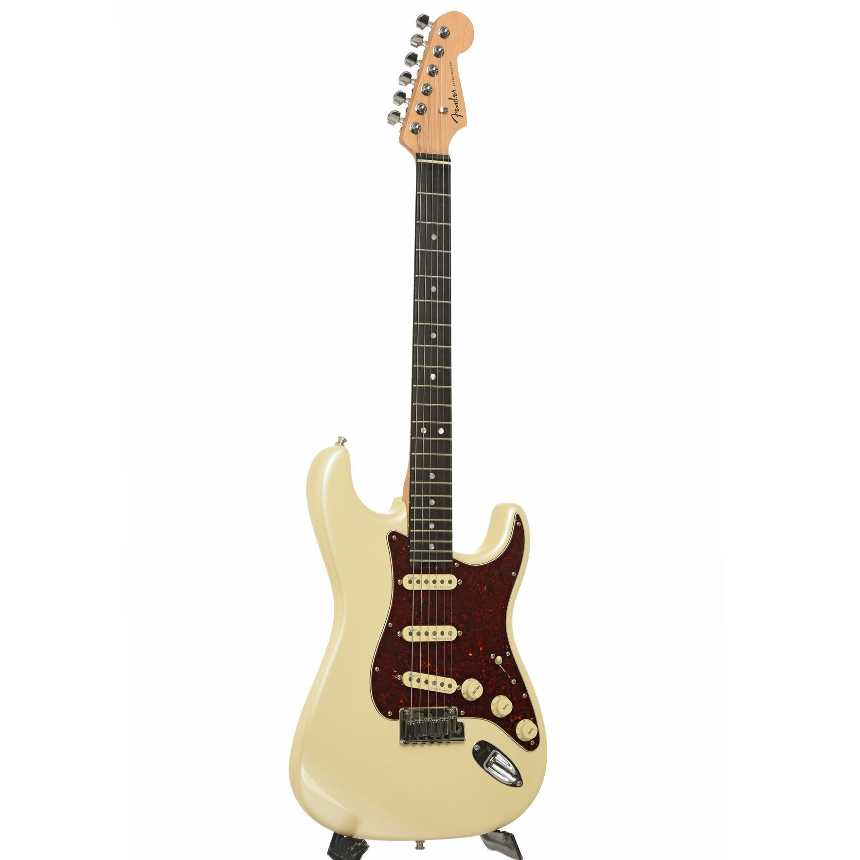 Full front and side of Fender American Elite Stratocaster Electric Guitar