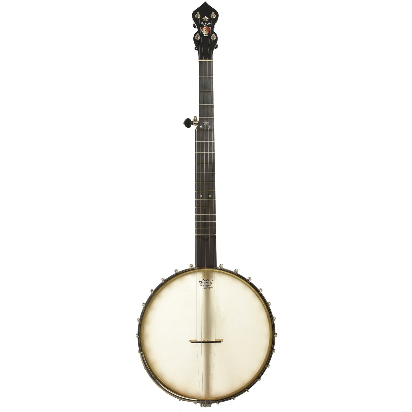 Full front of Chuck Lee Prairieville 12" Open Back Banjo  