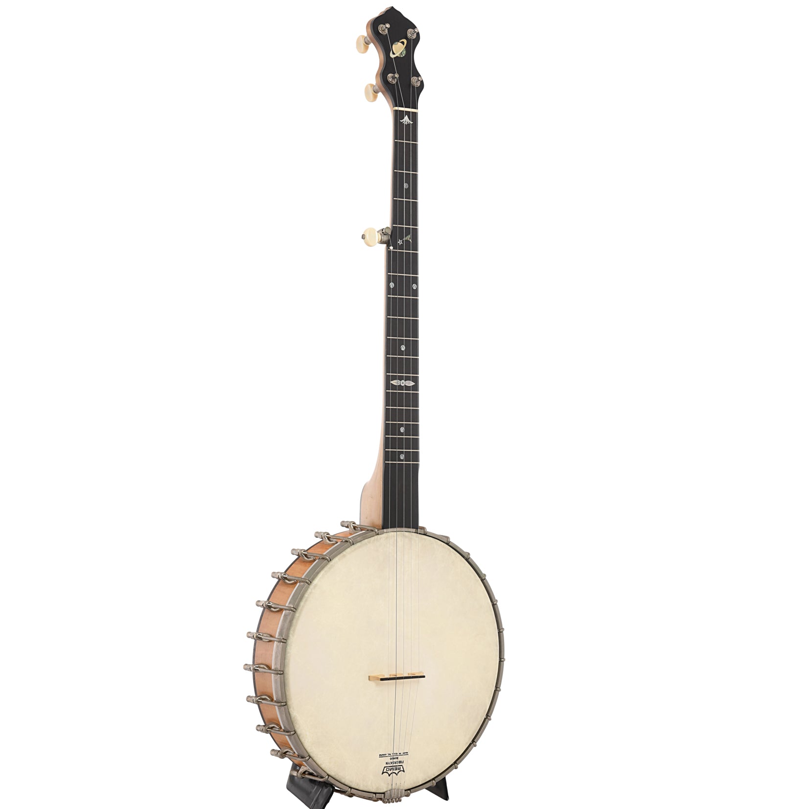 Full front and side of Chanterelle Maple Special 12" Open Back Banjo